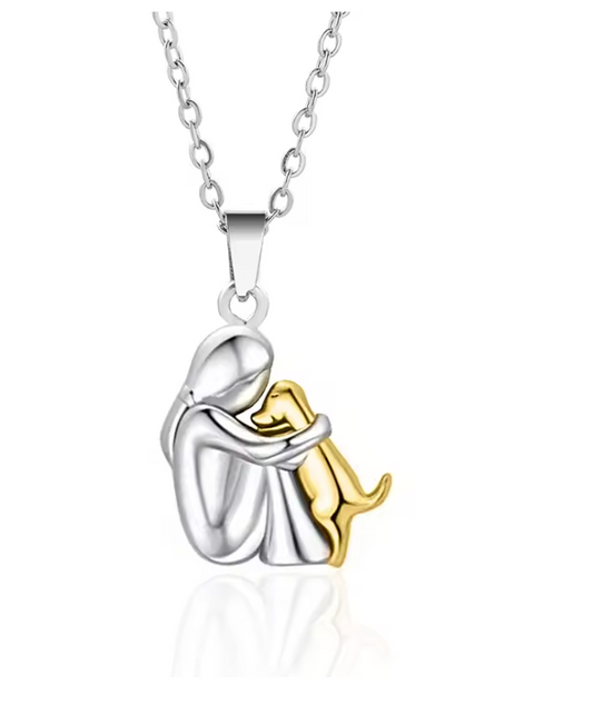 Women and Dog Necklace