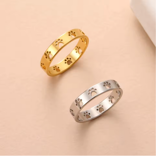 Cute Cat Dog Paw Rings
